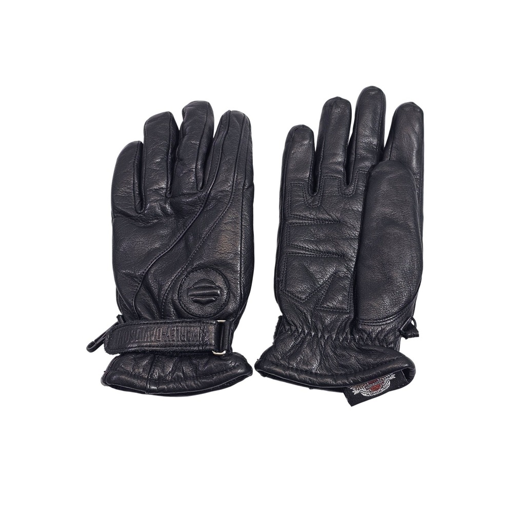 Harley Davidson Leather Riding Gloves Womens L Black Gore-Tex Waterproof Biker